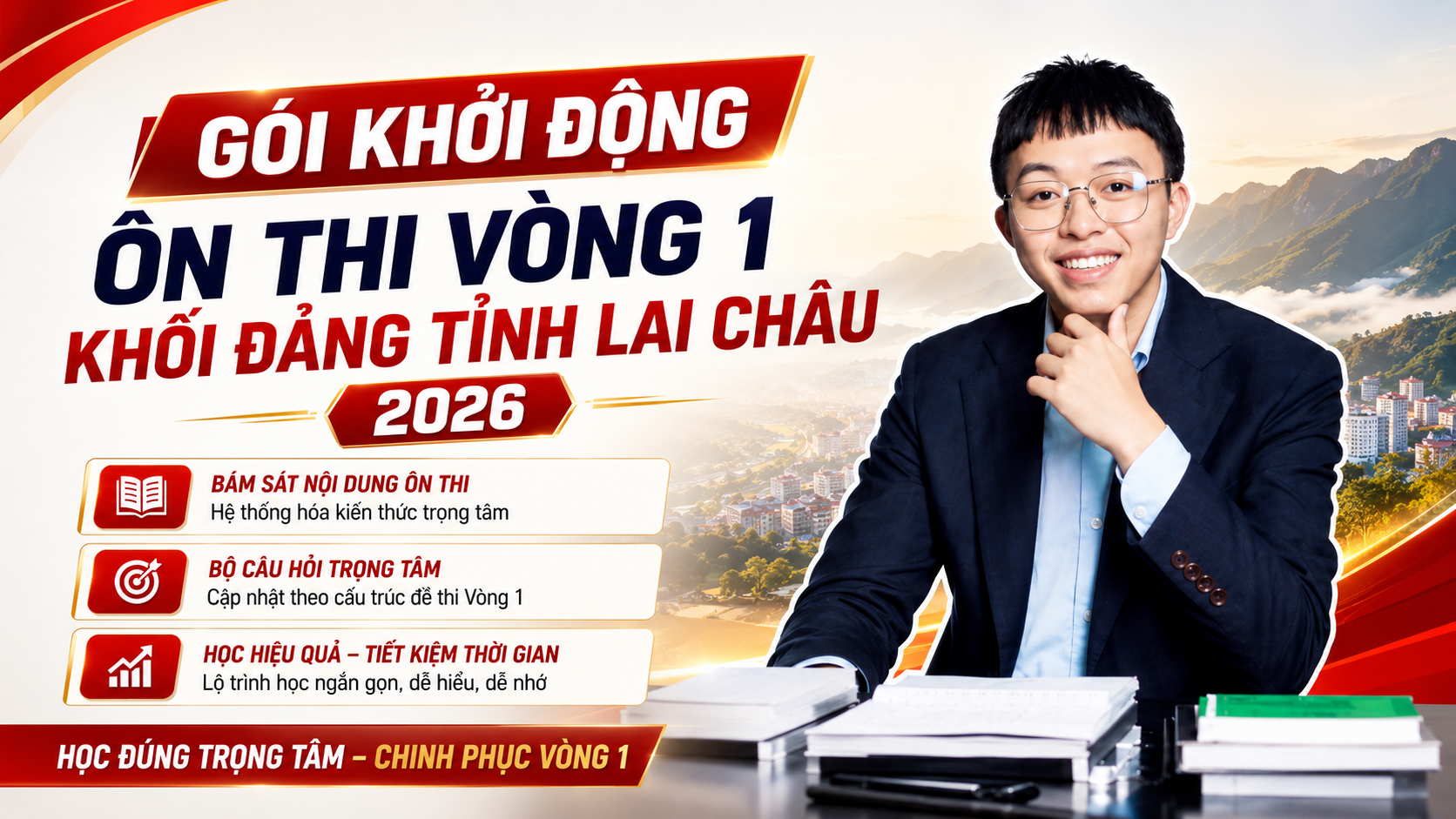 Bán chạy ♨️ Gói khởi động - Ôn thi Vòng 1 khối Đảng tỉnh Lai Châu 2026