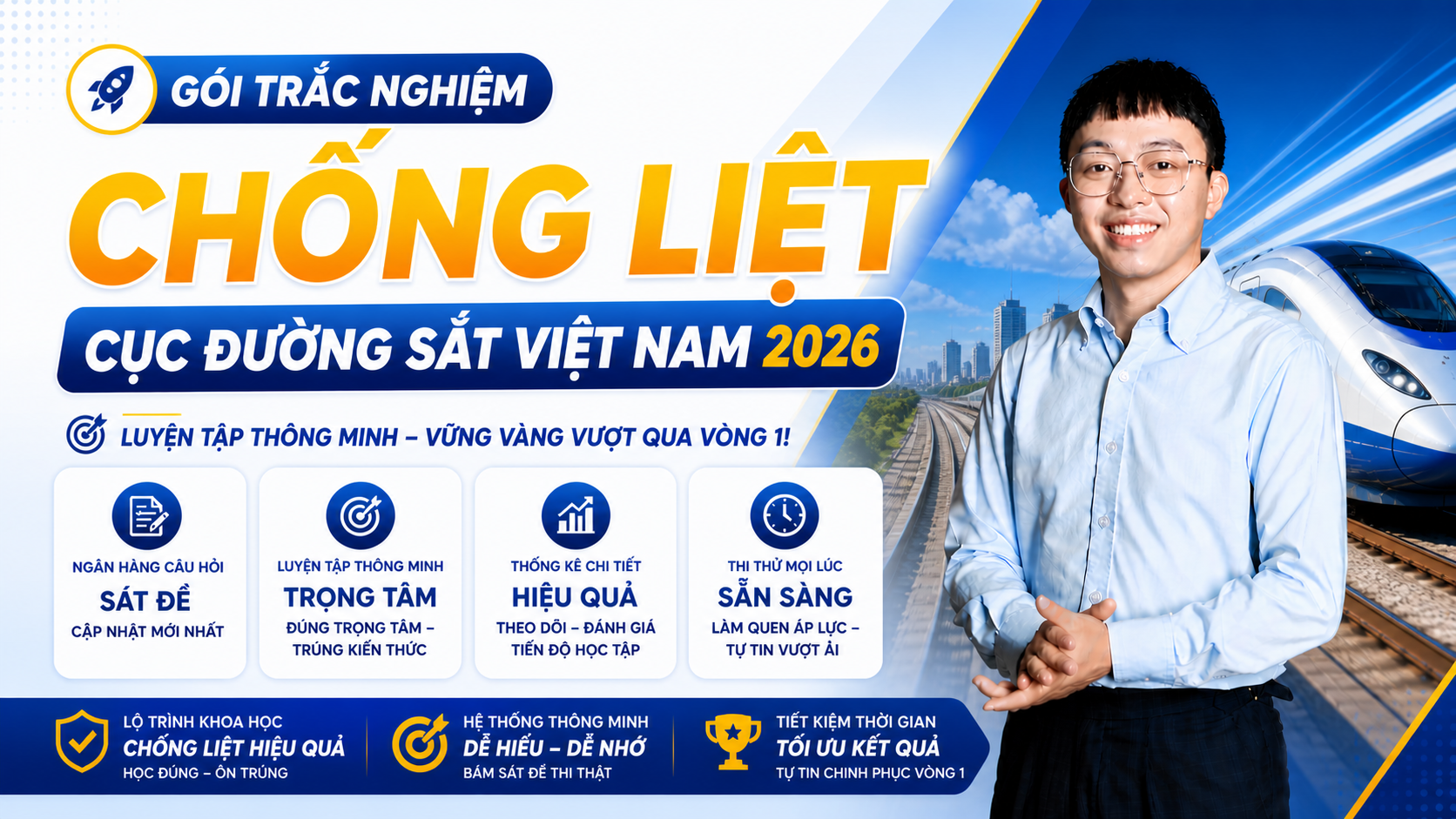 CỰC HOT 🔥 GÓI CHỐNG LIỆT TRẮC NGHIỆM VÒNG 1 CỤC ĐƯỜNG SẮT VIỆT NAM  2026