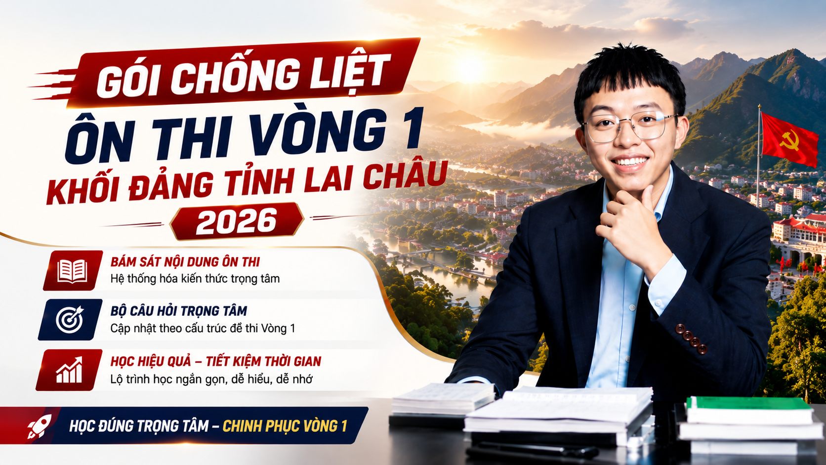 GÓI CHỐNG LIỆT -  ÔN THI VÒNG 1 KHỐI ĐẢNG TỈNH LAI CHÂU 2026 