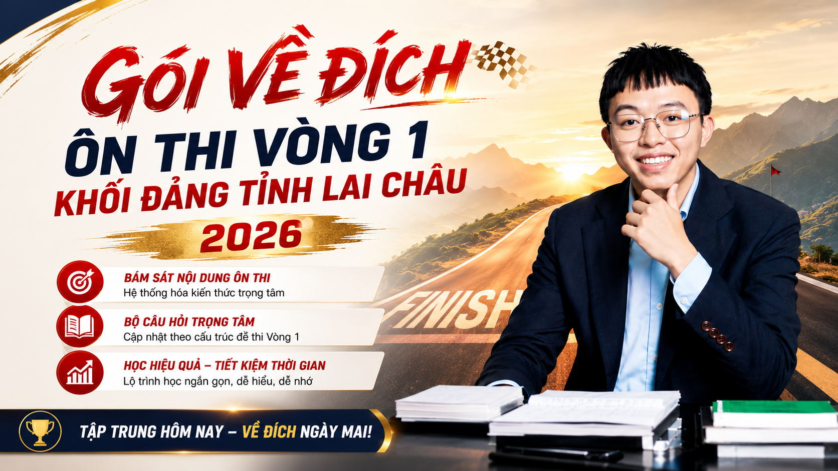 GÓI VỀ ĐÍCH - ÔN THI VÒNG 1 KHỐI ĐẢNG TỈNH LAI CHÂU 2026